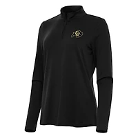 Women's Antigua Black Colorado Buffaloes Reprocess Quarter-Zip Top