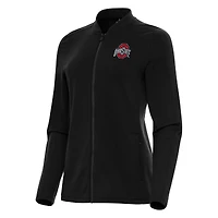 Women's Antigua Black Ohio State Buckeyes Continual Full-Zip Jacket