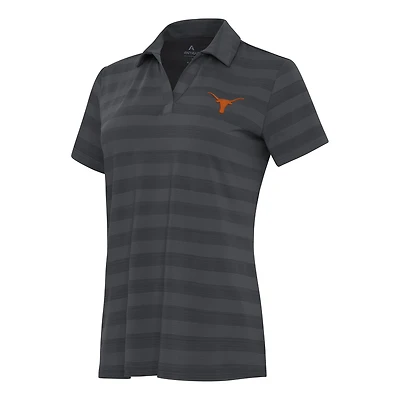 Women's Antigua Pewter Texas Longhorns Tunnel Polo