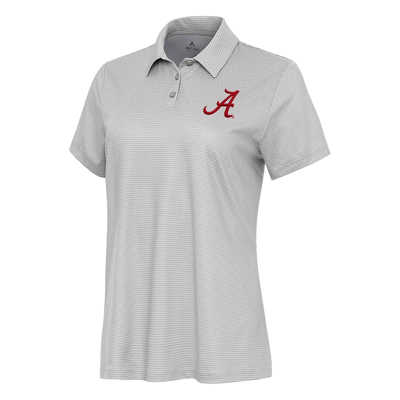 Women's Antigua White Alabama Crimson Tide Rings Polo