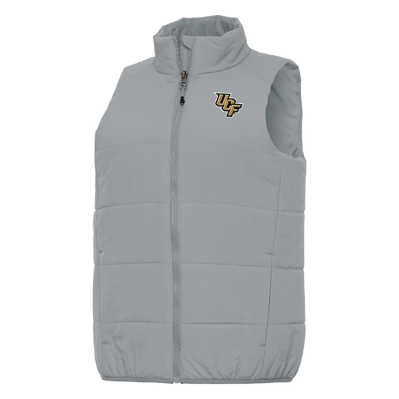 Women's Antigua Gray UCF Knights Experience Full-Zip Vest