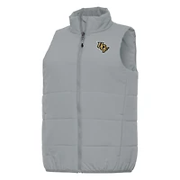 Women's Antigua Gray UCF Knights Experience Full-Zip Vest