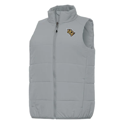 Women's Antigua Gray UCF Knights Experience Full-Zip Vest