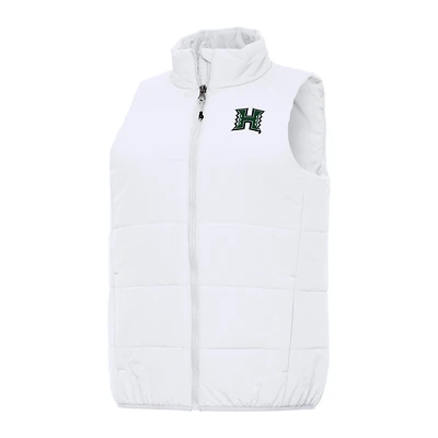 Women's Antigua White Hawaii Rainbow Warriors Experience Full-Zip Vest