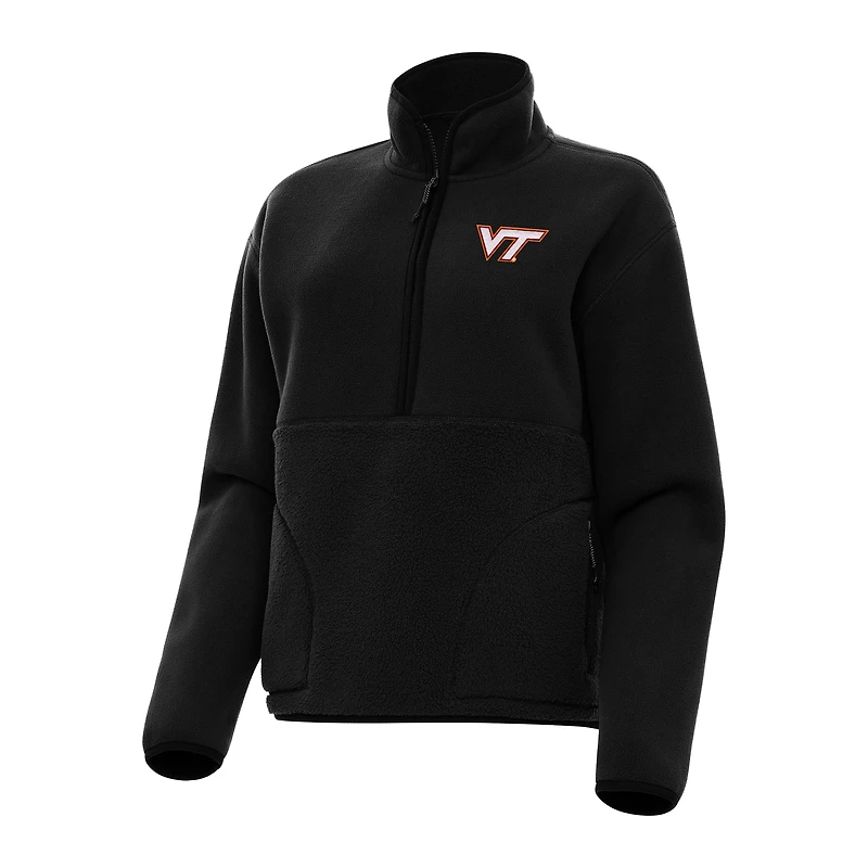 Women's Antigua Virginia Tech Hokies Figure Half-Zip Pullover Sweatshirt
