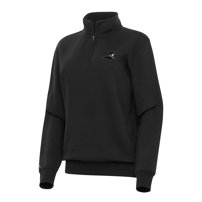 Women's Antigua Black Providence Friars Victory Quarter-Zip Sweatshirt