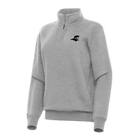 Women's Antigua Heather Gray Providence Friars Victory Quarter-Zip Sweatshirt