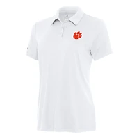 Women's Antigua White Clemson Tigers Reprocess Polo