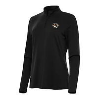 Women's Antigua Black Missouri Tigers Reprocess Quarter-Zip Top
