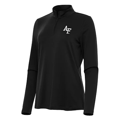 Women's Antigua Black Air Force Falcons Reprocess Quarter-Zip Top