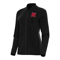 Women's Antigua Black Nebraska Huskers Continual Full-Zip Jacket