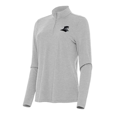 Women's Antigua  Heather Gray Providence Friars Bright Quarter-Zip Top