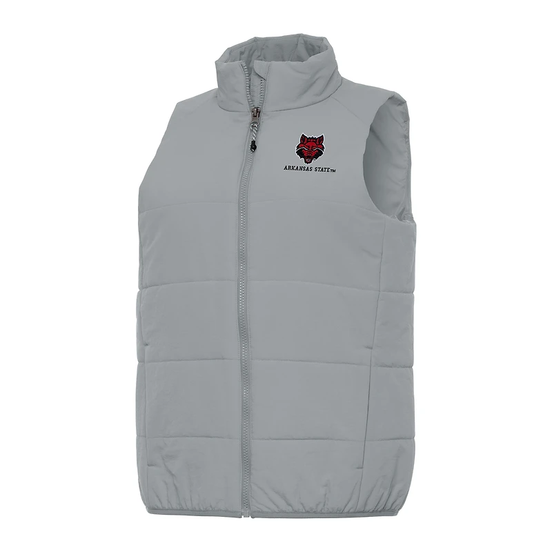 Women's Antigua Gray Arkansas State Red Wolves Experience Full-Zip Vest