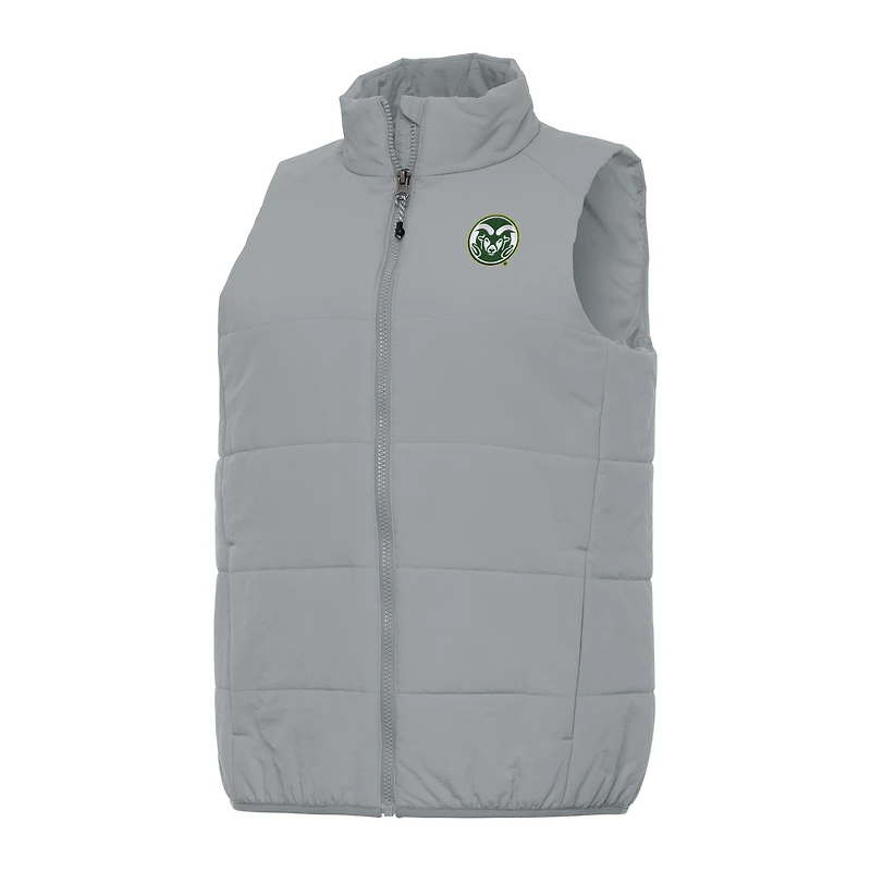 Women's Antigua Gray Colorado State Rams Experience Full-Zip Vest