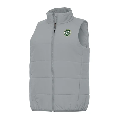 Women's Antigua Gray Colorado State Rams Experience Full-Zip Vest