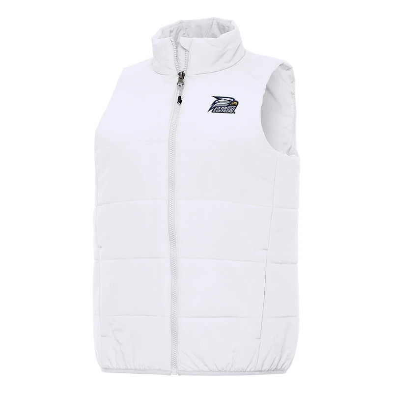 Women's Antigua White Georgia Southern Eagles Experience Full-Zip Vest
