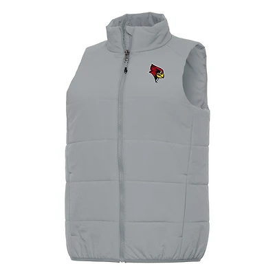 Women's Antigua Gray Illinois State Redbirds Experience Full-Zip Vest