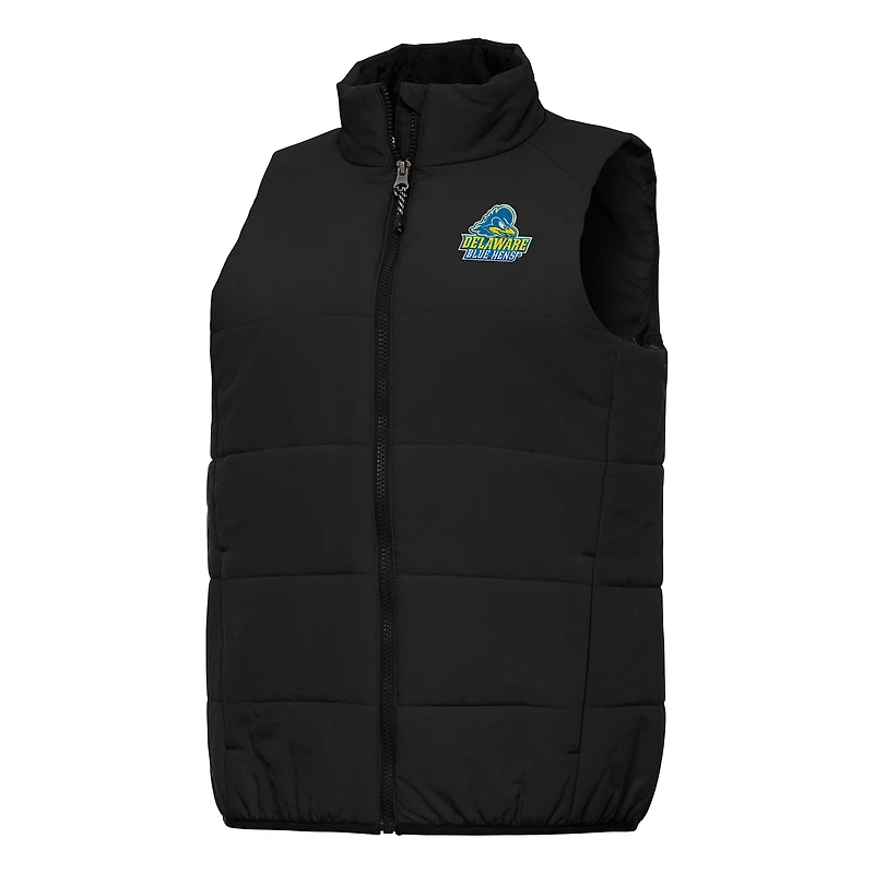 Women's Antigua Black Delaware Fightin' Blue Hens Experience Full-Zip Vest