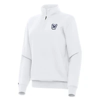 Women's Antigua White Butler Bulldogs Victory Quarter-Zip Sweatshirt