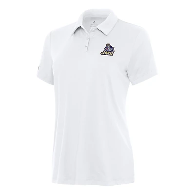 Women's Antigua White James Madison Dukes Reprocess Polo