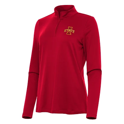 Women's Antigua Cardinal Iowa State Cyclones Reprocess Quarter-Zip Top