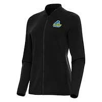 Women's Antigua Black Delaware Fightin' Blue Hens Continual Full-Zip Jacket