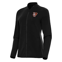Women's Antigua Black Bowling Green St. Falcons Continual Full-Zip Jacket