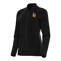 Women's Antigua Black Cal State Long Beach The Beach Continual Full-Zip Jacket