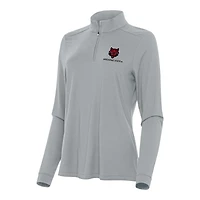 Women's Antigua Gray Arkansas State Red Wolves Intent Quarter-Zip Top