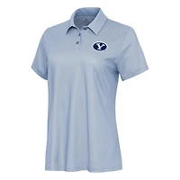 Women's Antigua  White/Royal BYU Cougars Rings Polo