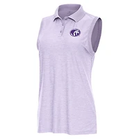 Women's Antigua  Heather Lavender North Alabama Lions Recap Sleeveless Polo