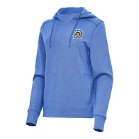 Women's Antigua Heather Royal San Jose State Spartans Justice Pullover Hoodie