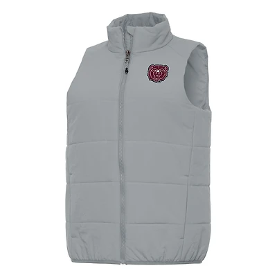 Women's Antigua Gray Missouri State University Bears Experience Full-Zip Vest