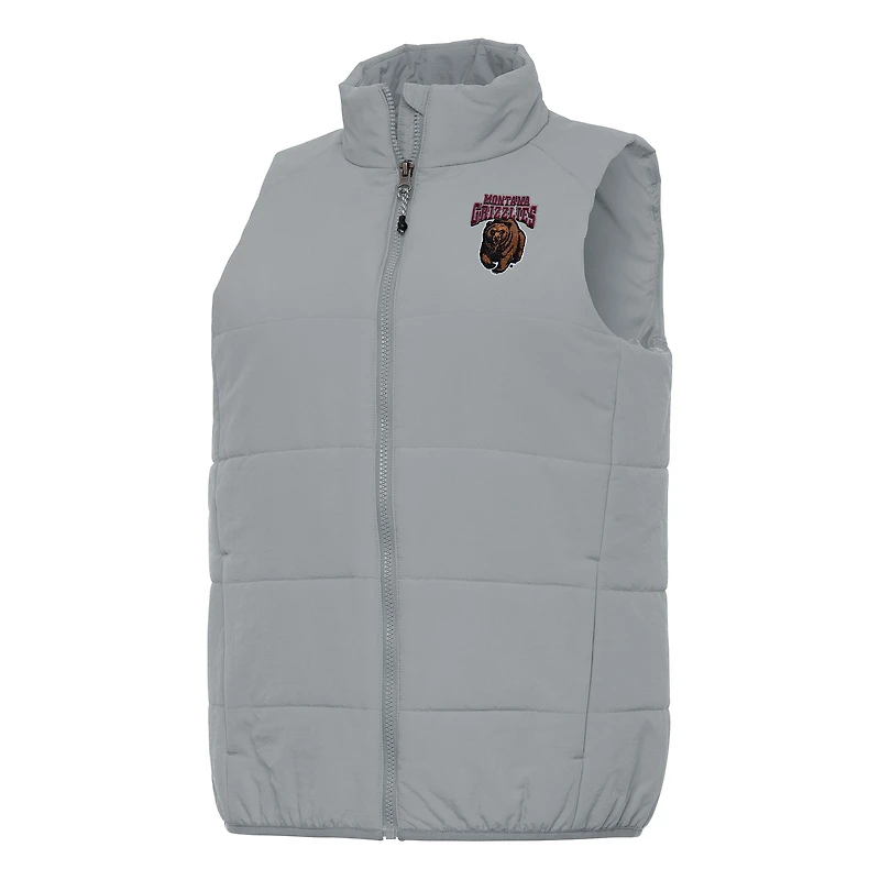 Women's Antigua Gray Montana Grizzlies Experience Full-Zip Vest