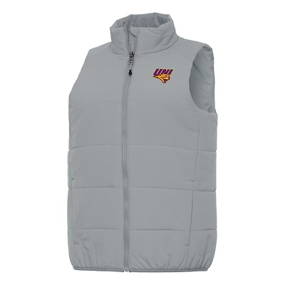 Women's Antigua Gray Northern Iowa Panthers Experience Full-Zip Vest