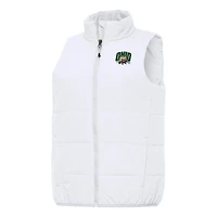 Women's Antigua White Ohio Bobcats Experience Full-Zip Vest