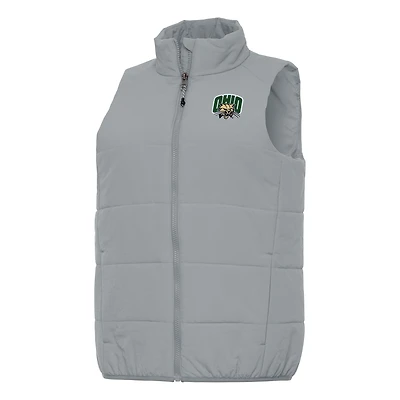 Women's Antigua Gray Ohio Bobcats Experience Full-Zip Vest