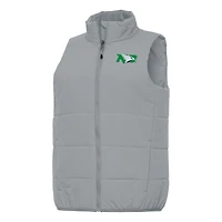 Women's Antigua Gray North Dakota Experience Full-Zip Vest
