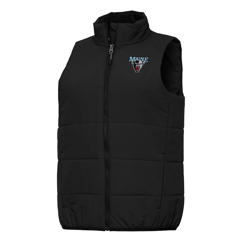 Women's Antigua Black Maine Black Bears Experience Full-Zip Vest