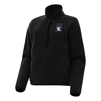 Women's Antigua Northwestern Wildcats Figure Half-Zip Pullover Sweatshirt
