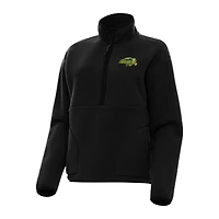 Women's Antigua Black NDSU Bison Figure Half-Zip Pullover Sweatshirt