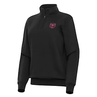 Women's Antigua Black Missouri State University Bears Victory Quarter-Zip Sweatshirt