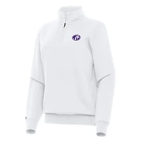 Women's Antigua White North Alabama Lions Victory Quarter-Zip Sweatshirt