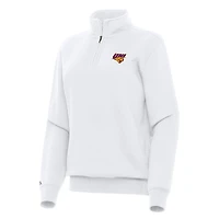 Women's Antigua White Northern Iowa Panthers Victory Quarter-Zip Sweatshirt