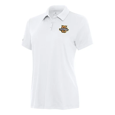 Women's Antigua White Marquette Golden Eagles Reprocess Polo