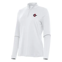 Women's Antigua White San Diego State Aztecs Reprocess Quarter-Zip Top