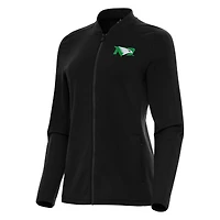 Women's Antigua Black North Dakota Continual Full-Zip Jacket