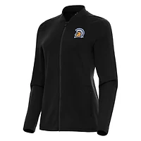 Women's Antigua Black San Jose State Spartans Continual Full-Zip Jacket