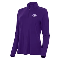 Women's Antigua Purple North Alabama Lions Intent Quarter-Zip Top
