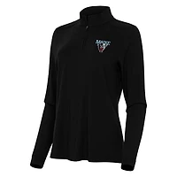 Women's Antigua Black Maine Black Bears Intent Quarter-Zip Top